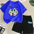 thumbnail image 3 of Camiseta y pantalones cortos con estampado de Mickey Mouse de verano para niños y adolescentes, traje de 2 piezas, ropa deportiva informal para niños y niñas, conjunto de moda Sunshine, 3 of 5
