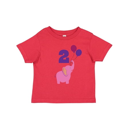 

Inktastic 2nd Birthday Elephant Girls Cute Gift Toddler Toddler Girl T-Shirt