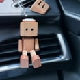 thumbnail image 4 of Cute Solid-Wood Leg-shaking Robot Figurine Car Mounted Aromatherapy Accessory-D, 4 of 11