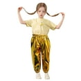 thumbnail image 2 of Fozruso Girls Cargo Pants Bronzed Bright Straight Pants Stretch Dance Closing Pants Sizes 2-3 Years, 2 of 6