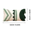 thumbnail image 3 of Boho Lumbar Throw Pillow Covers 12x20 Inch, Bohemian Tufted Decorative Pillow Covers with Tassels for Couch Sofa Bedroom Living Room 1 Pack, Green, 3 of 7