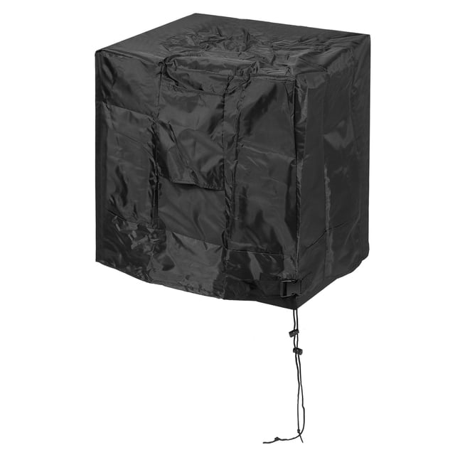 Cubierta de Aire Acondicionado Unique Bargains 26x26x32 Pulgadas Oxford Tela Impermeable Negro
