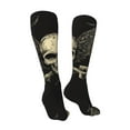 thumbnail image 3 of Rocae Gothic Winged Skull Novelty Casual compression Socks For Women Men Contrast Color Stockings, 3 of 8
