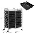 thumbnail image 2 of Costway 20 Drawers Rolling Cart Storage Scrapbook Paper Studio Organizer Bins Black, 2 of 8