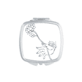 thumbnail image 1 of Culture Lotus Main Simple Illustration Modèle Miroir Portable Poche Compact Maquillage Double Face Verre, 1 of 3