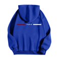 thumbnail image 4 of MHFRRA Sudadera con Capucha con Estampado de Letras para Un Uso Diario Cómodo, Ideal para Salidas Informales y Capas Elegantes Azul, 4 of 5