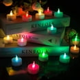 thumbnail image 4 of LED Candlelight, 6 Pack Multi-Color Real Wax Battery Powered Electric LED Battery Candle, Flameless Pillar Candle for Decorating, 4 of 9