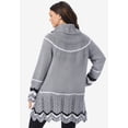 thumbnail image 3 of Roaman's Women's Plus Size Chevron Border Sweater, 3 of 4