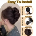 thumbnail image 4 of Extensions de Cheveux Synthétiques Chignon Désordonné Pince à Cheveux Ondulée Bouclée Queue de Cheval Postiche, 4 of 6