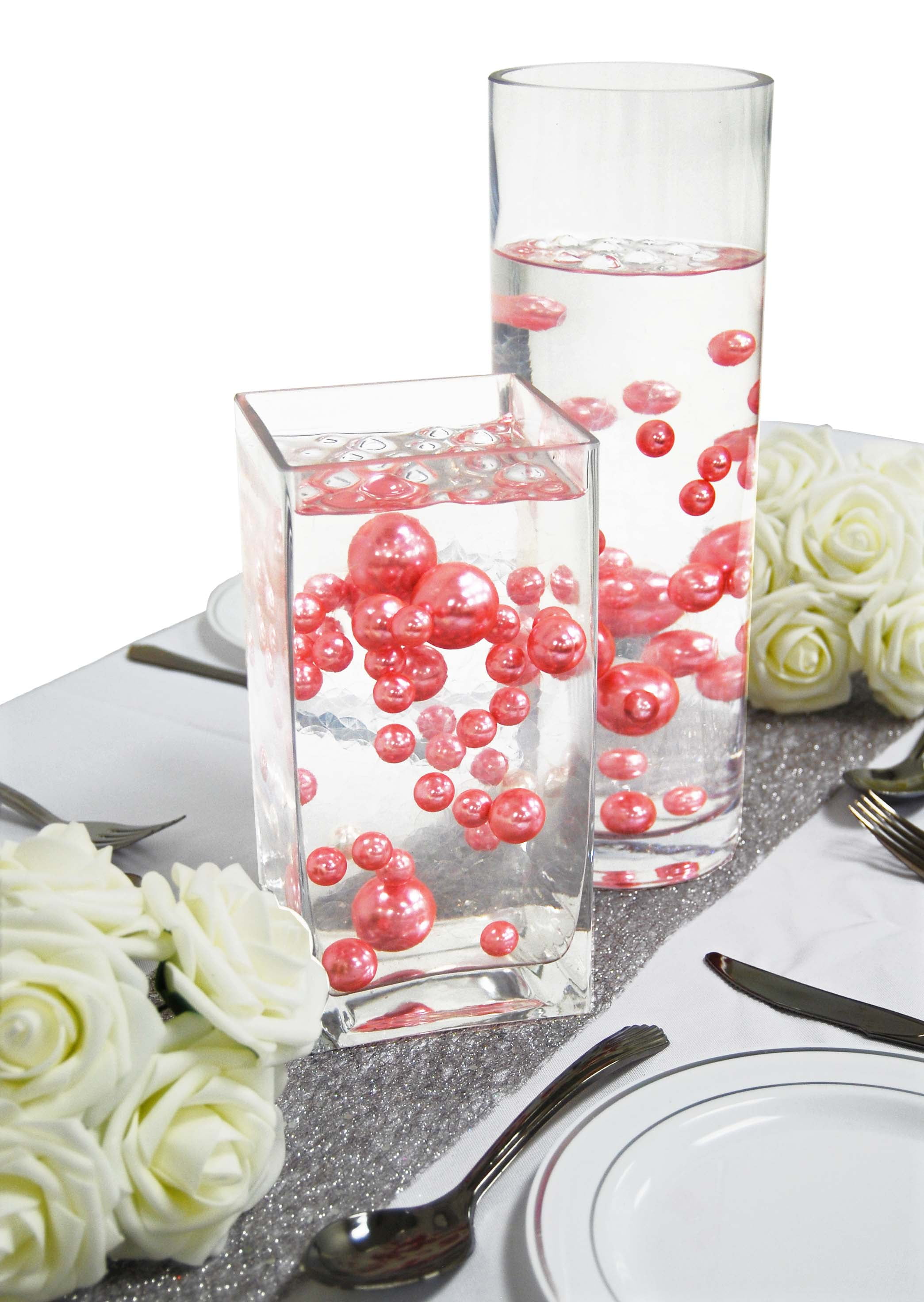 Simple style vase filler table wedding pearls diamonds champagne clear  New 