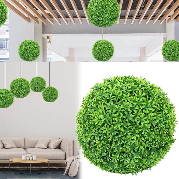 Falleo Clearance Simulation GrassBall Artificial Plant Topiary Faux Decorative For Garden Backyard Balcony And Home DΓ©cor