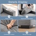 thumbnail image 6 of JULY'S SONG 47" W Accent Chair and A Half, Modern Oversized Reading Chair for Bedroom Room, Linen Fabric Living Room Chairs in Extra Wide Seat, Comfy Chair with Washable Covers, Gray, 6 of 12
