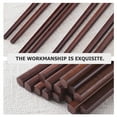 thumbnail image 3 of CIMAXIC Long Noodle Chopsticks Wood Coffee 2 Pairs Anti Slip, 3 of 6