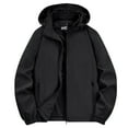 thumbnail image 4 of IYTR Winter Coats for Men Windproof Hooded Long Sleeve Coats Casual Solid Color Winter Warm Jackets Outerwear (Black,XL), 4 of 7