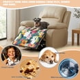 thumbnail image 4 of ZIATUBLES Cat Lily Tropical Print Recliner Chair Slipcover, Anti-Slip Washable Furniture Protector for Reclining Couch Seat Cushion, Pet Dog Cat Friendly Living Room Decor Accessory, 4 of 8