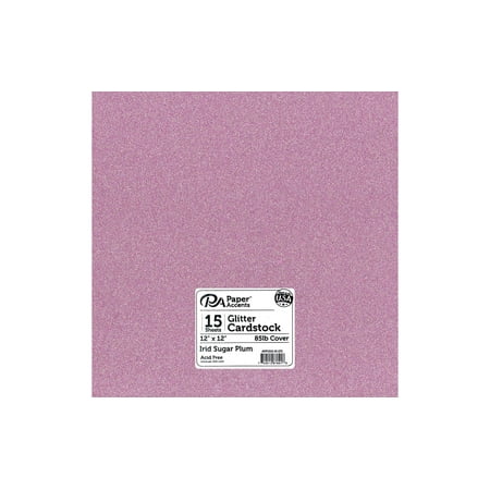 UPC: 0740512878918 | PA Vinyl Glitter Cardstock 12  x 12  85 lb. Iridescent Sugar Plum 15 Pieces