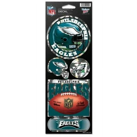 WinCraft NFL Philadelphia Eagles Pegatinas prismáticas, color del equipo, talla única