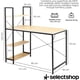 thumbnail image 2 of Escritorio con Repisa para Computadora o Laptop Diseño Minimalista Mesa Moderna con Estructura Resistente Mueble para Casa o Oficina Resistente Soporta hasta 120 Kg (Blanca), 2 of 8