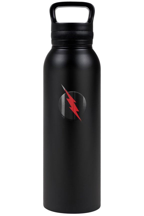 DC Flash - Logo Official Reverse Flash Logo 24 oz Insulated Canteen Water Bottle, Leak Resistant, Vacuum Insulated Stainless Steel with Loop Cap, Black