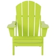 thumbnail image 4 of Polytrends  Laguna All Weather Poly Outdoor Patio Adirondack Chair Set - with Ottoman and Side Table (3-Piece) Lime, 4 of 5