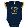 thumbnail image 2 of Girls Newborn & Infant Navy/Gold West Virginia Mountaineers Too Much Love Two-Piece Bodysuit Set, 2 of 3