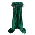 thumbnail image 6 of Halloween Costumes for Men, Men's Halloween Feather Shawl, Dark Forest Cloak Costume with Dramatic Cape, Vintage Role Play Outerwear for Halloween Parties, Stage Performances Dress Up, 6 of 6