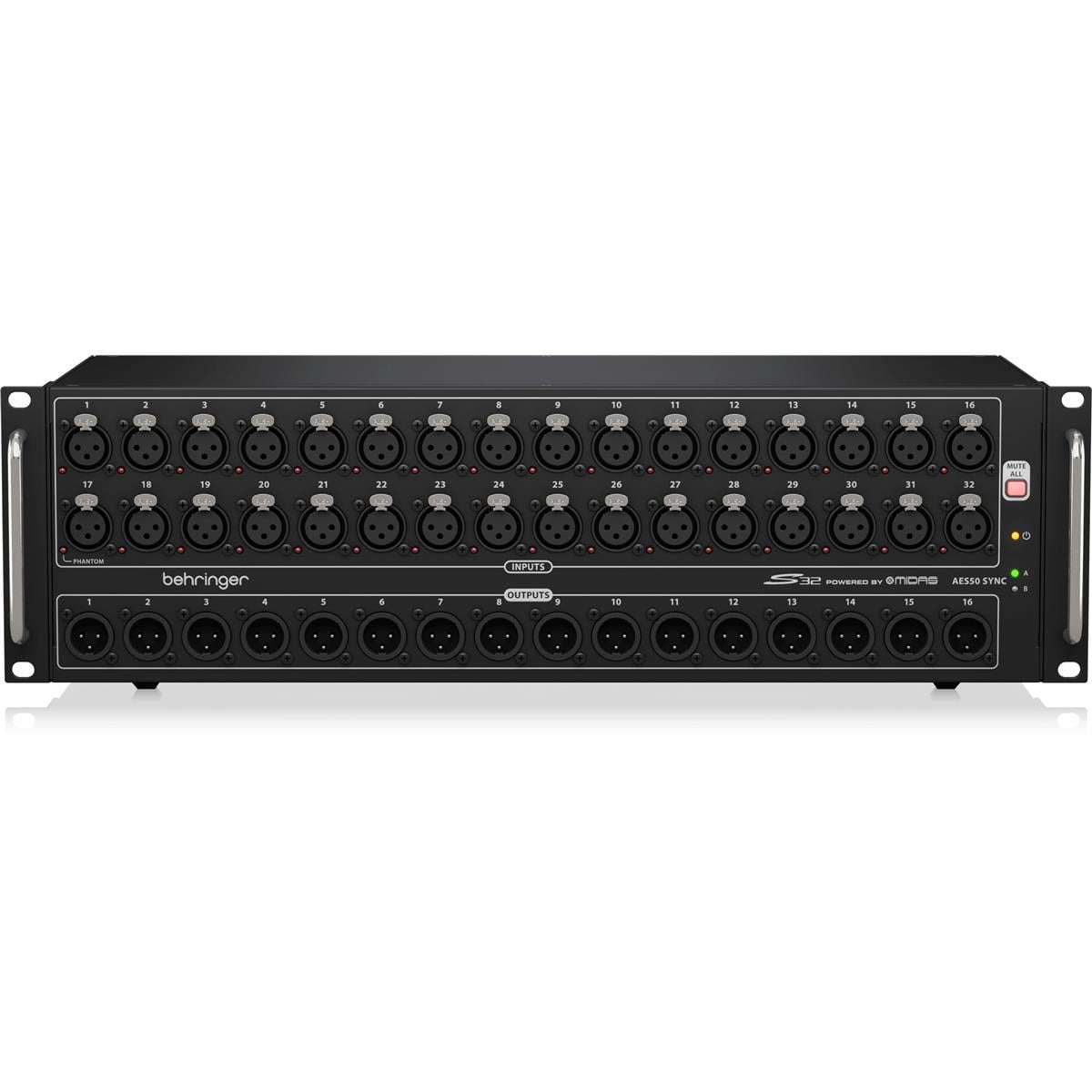 Behringer X32 32-Channel 16-Bus Total Recall Digital Mixing Console V4.0 Bundles with Powerplay 16 P16-M 16-Channel Digital Personal Mixer & Behringer S32 32x Remote-Controllable Midas Preamps