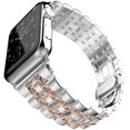 thumbnail image 2 of BAMAIA Compatible With Apple Watch Strap, Strong Stainless Steel Metal Replacement Strap Bracelet, Suitable For Apple Watch3 (Ls 42mm Silver/Rosegold), 2 of 3