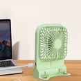 thumbnail image 5 of AuroraX Green Desk Fans Personal Cooling Portable Mini Fan USB Battery Operated Adjustable Speeds Quiet Rechargeable Outdoor Travel Fan, 5 of 6