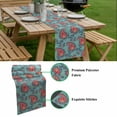 thumbnail image 5 of Red Teal Boho Botanical Table Runner - 36 Inch Long, Kitchen Dining Table Runner Dresser Scarves, Southwestern Retro Ethnic Tribal Farmhouse Decor for Coffee Tables Wedding Party Banquet, 5 of 8
