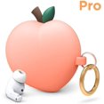 thumbnail image 1 of elago Peach AirPods Pro Case Cover Compatible with Apple AirPods Pro Case, 3D Cute Design Case Cover with Keychain, 1 of 5