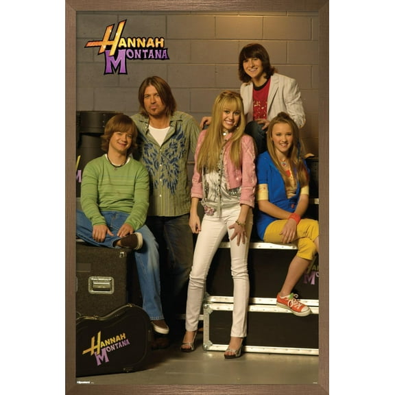 Disney Hannah Montana (2006) - Disney Hannah’s Crew Wall Poster, 14.725" x 22.375" Framed