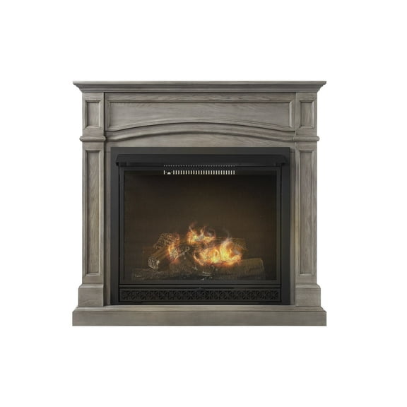 Comfort Glow Dual Fuel Ventless Gas Fireplace w/ Remote Heats 1400 sq ft Pewter Oak - GFD4605R
