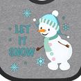 thumbnail image 4 of Inktastic Let It Snow Snowman Boys or Girls Baby Bib, 4 of 4