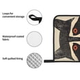 thumbnail image 4 of Sikiie Retro Raccoon Graphic Print Oven Mitts and Pot Holders, Silicone Oven Gloves, Heat Resistant Oven Mitts 4Pcs Set, 4 of 6