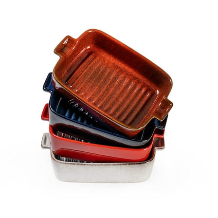 Ceramic Baking Dishes for Oven – Small Rectangular Bakeware Pans for Casserol...