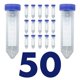 thumbnail image 1 of Tubos de CentríFuga CóNicos CientíFicos de 50 Ml, [Paquete de 50] Tubos de Ensayo de PláStico con Tapones de Rosca, Tubos de Ensayo EstéRiles de 50 Ml con Tapas, 1 of 5
