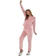 thumbnail image 3 of Women's Fuzzy Fleece Casual Pajamas Sets Long Sleeve Fleece Pullover and Pants Set 2 Piece Fluffy Loungewear Sleepwear, 3 of 5
