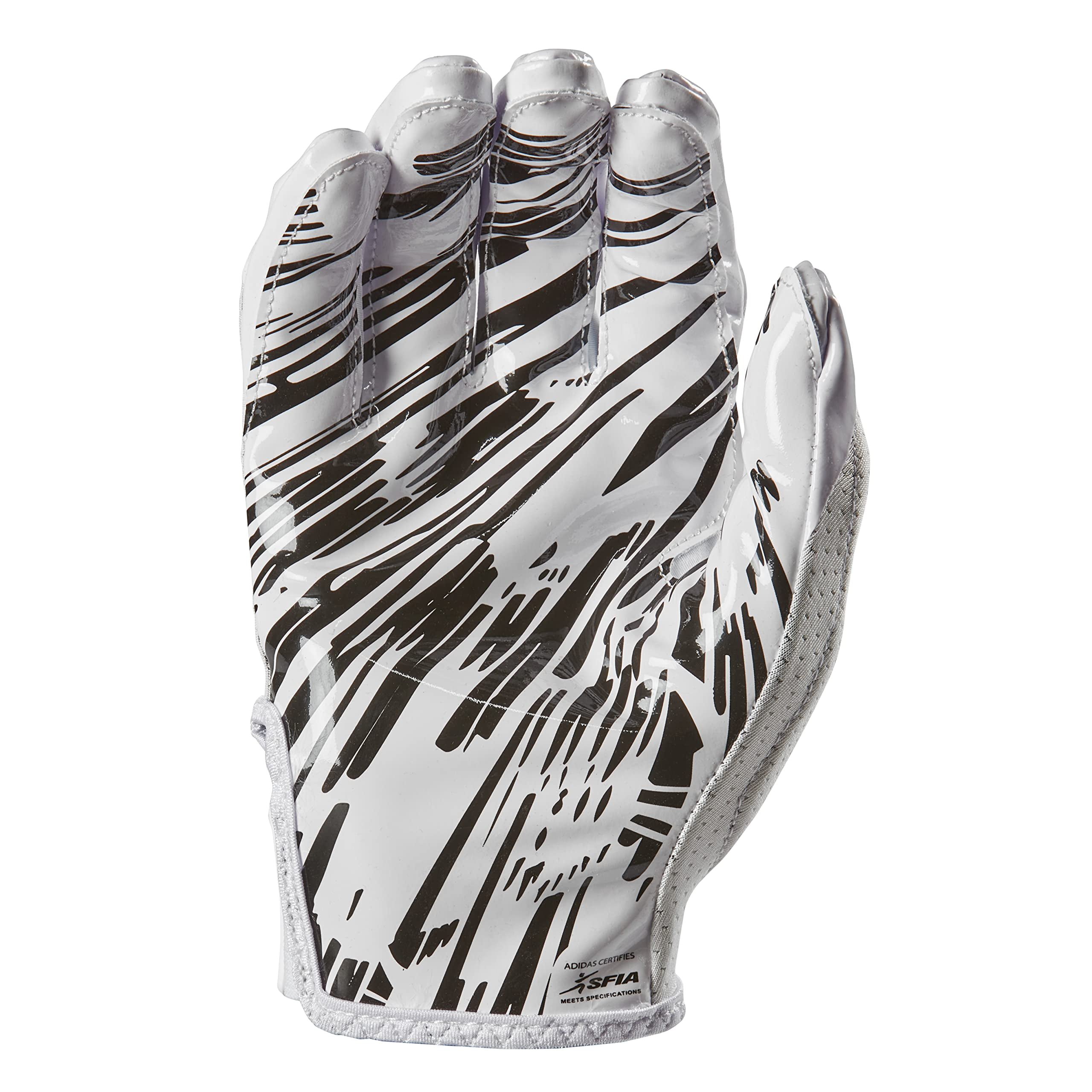 adidas Freak 6.0 Padded Receiver Football Gloves, White/Black, Small