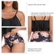 thumbnail image 4 of Traje de baño para mujer, estampado de moda, 2 piezas, doble capa, traje de baño con volantes para mujer, para verano, playa, natación, Top negro, pantalones cortos florales vintage S, 4 of 5