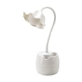 thumbnail image 2 of Led Desk Lamp with Pen Caddy Eye Protection Study Light Gooseneck Rechargeable Reading Lamp for Dorm Room Adjustable Flower Shaped Home, White, JKODE, 2 of 6
