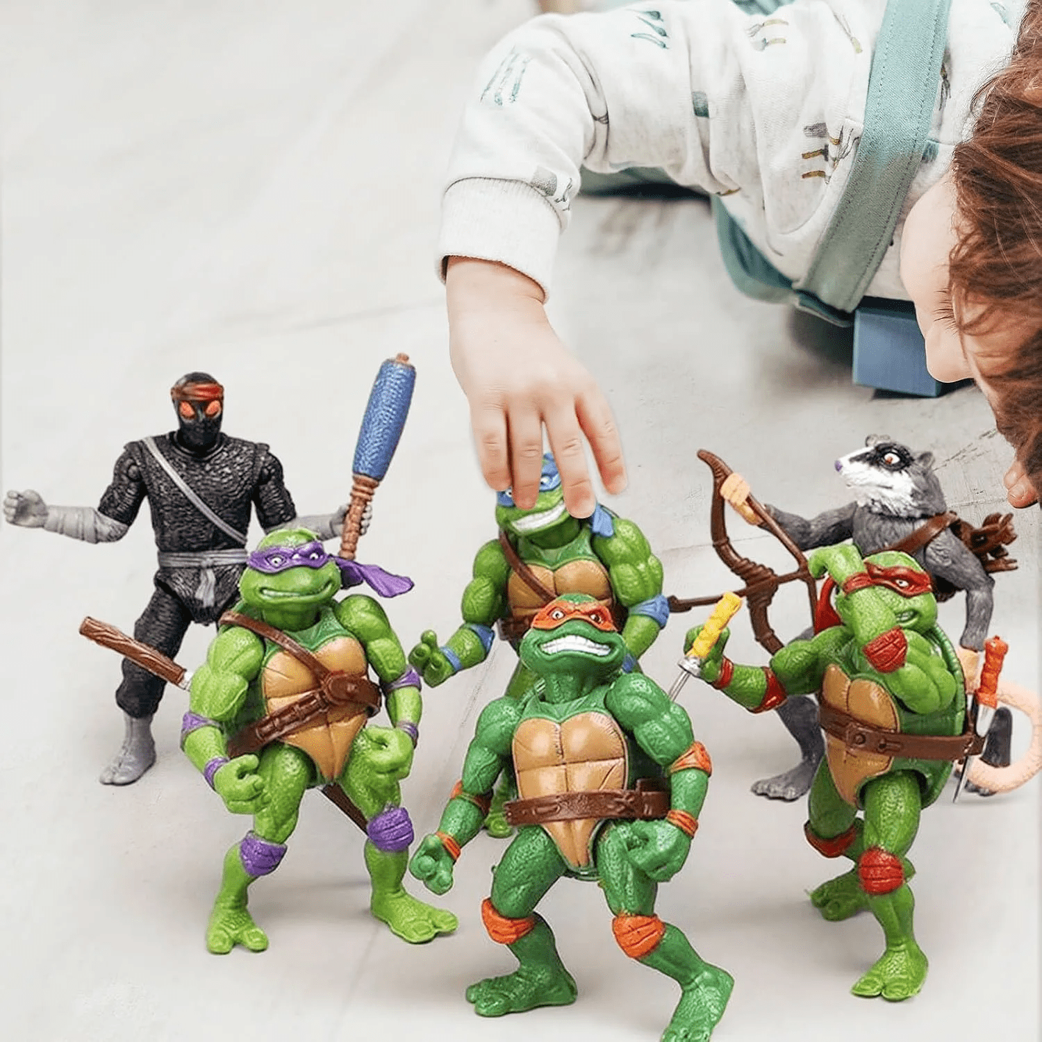 YARAKETA 6-Pack Ninja Turtle Figures - 4.8" Collectible Action Set, Detailed Mini Figures for Kids & Fans, Cake Toppers, Birthday Gift