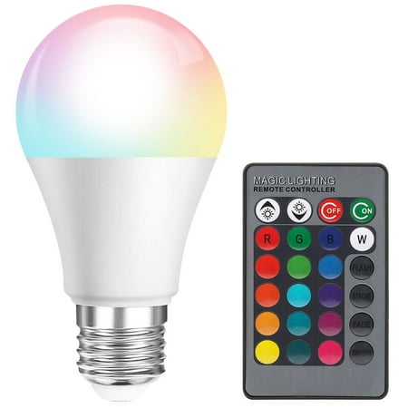 

RGBW LED Light Bulb B22 E27 16 Colour Changing Remote Control Bayonet Lamp 10W
