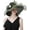 Green, variant on Women's Organza Church Hat,Fascinator Tea Party Hat,Ruffles Brim Wedding Hat