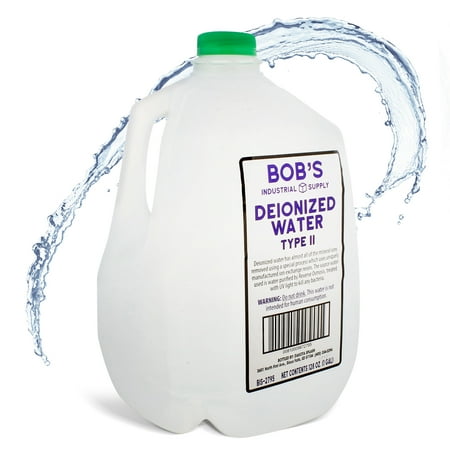 BISupply 1Gal Type II Deionized Water Gallon Jug for Auto and Laboratory