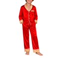 thumbnail image 2 of Kelon Christmas Pjs for Family, Long Sleeve Button Down Pj Set, Festival Party Holiday Sleepwear, comfort Soft Long Pants Lounge Set, 2 of 9