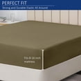 thumbnail image 4 of King Fitted Sheet - 600 Thread Count Egyptian Cotton, Cooling Sateen Weave Bed Sheet, 16-Inch Deep Pockets with No-Pop Elastic, Soft, Durable, and Breathable Bottom Sheet (Taupe), 4 of 8