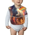 thumbnail image 6 of Susaid Rainbow Sunset Cloud White Horse Print Bibs for Babies Toddlers Adjustable Waterproof Free Soft Durable Bibs for eating with Large Pocket Food Catcher, 6 of 8