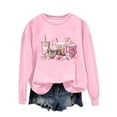 thumbnail image 4 of Generic Valentines Day Shirts Women Plaid Love Heart Valentines Day Sweatshirts Raglan Tops, 4 of 5