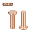 thumbnail image 3 of Unique Bargains 200Pack 3/32' x 5/16' Flat Head Copper Solid Rivets Fasteners Copper Tone, 3 of 4